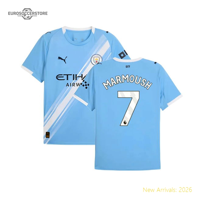 Classic 2025-2026 Man City Home Shirt Marmoush Classic 7