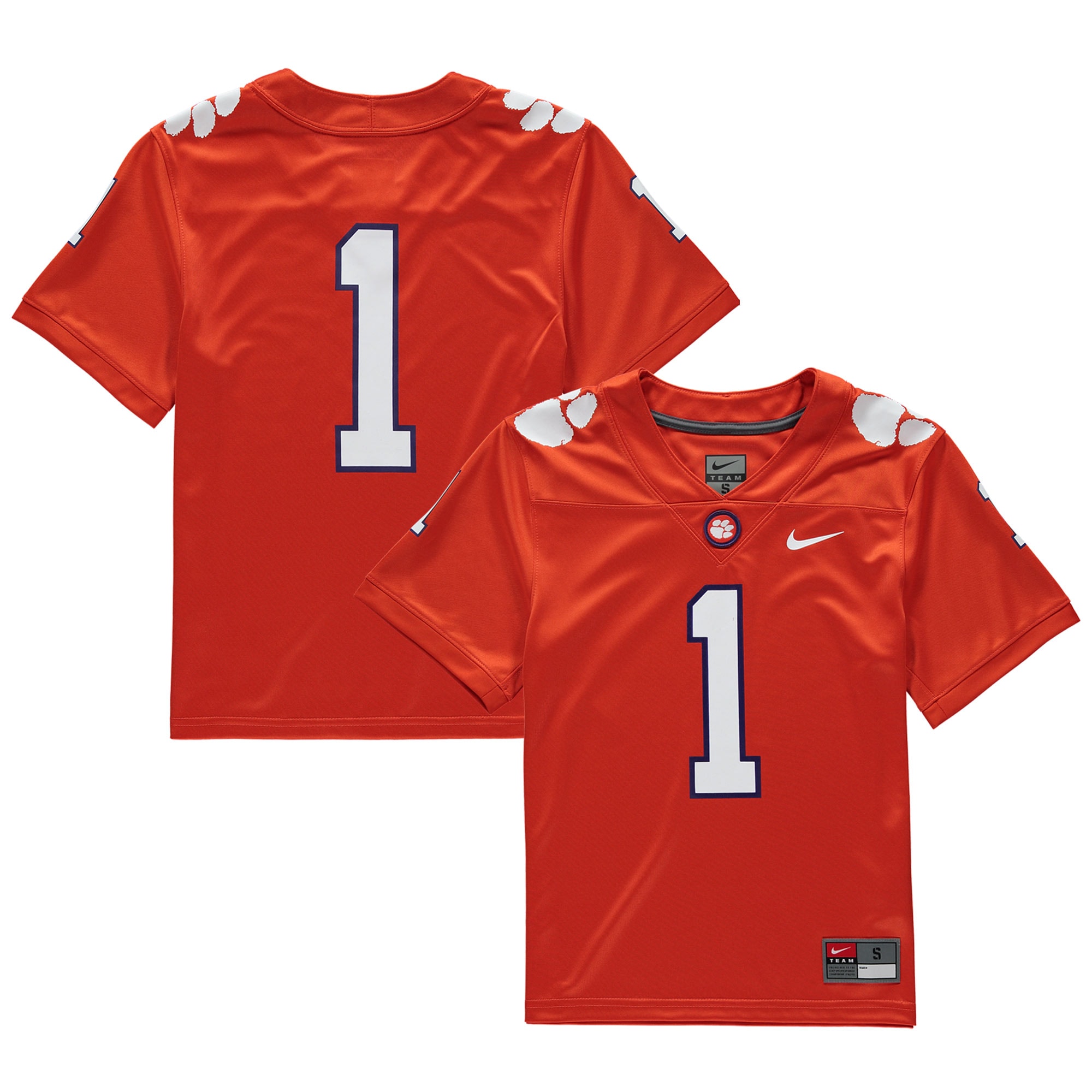 [NJP] Clemson Tigers Replica Football Jersey - Orange