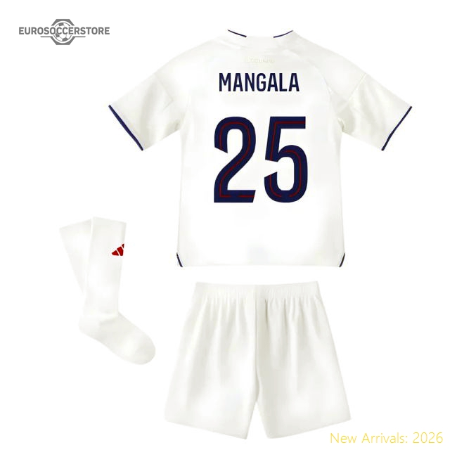 Official 2025-2026 Olympique Lyon Home Mini Kit (Mangala 25)