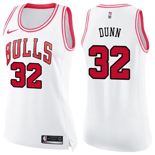 CHI #32 Kris Dunn Premium 2024 Icon NBA Jersey - White Swingman
