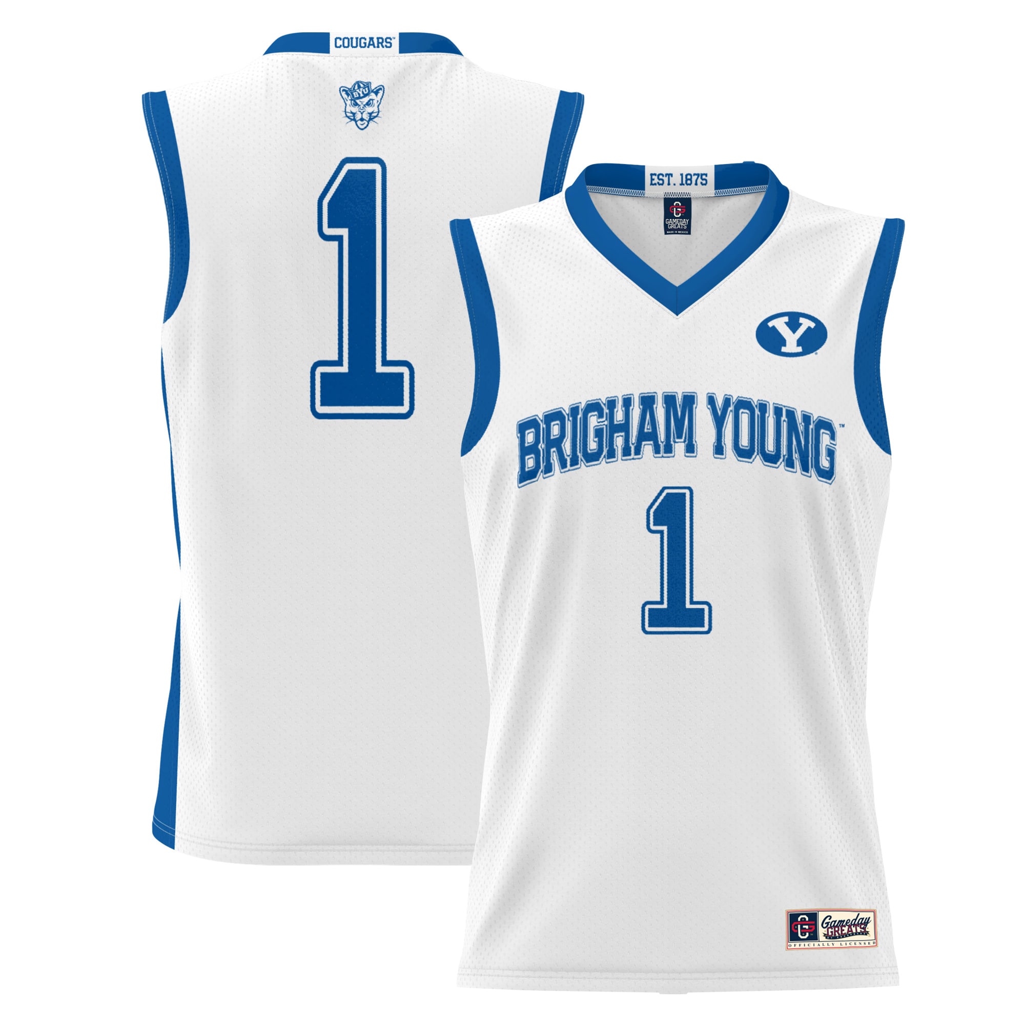 [NJP] Women's BYU Cougars GameDay Greats Lightweight Basketball Jersey - White