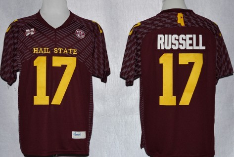 performance Men's None Tyler Russell #17 Red 2024 Football Jersey