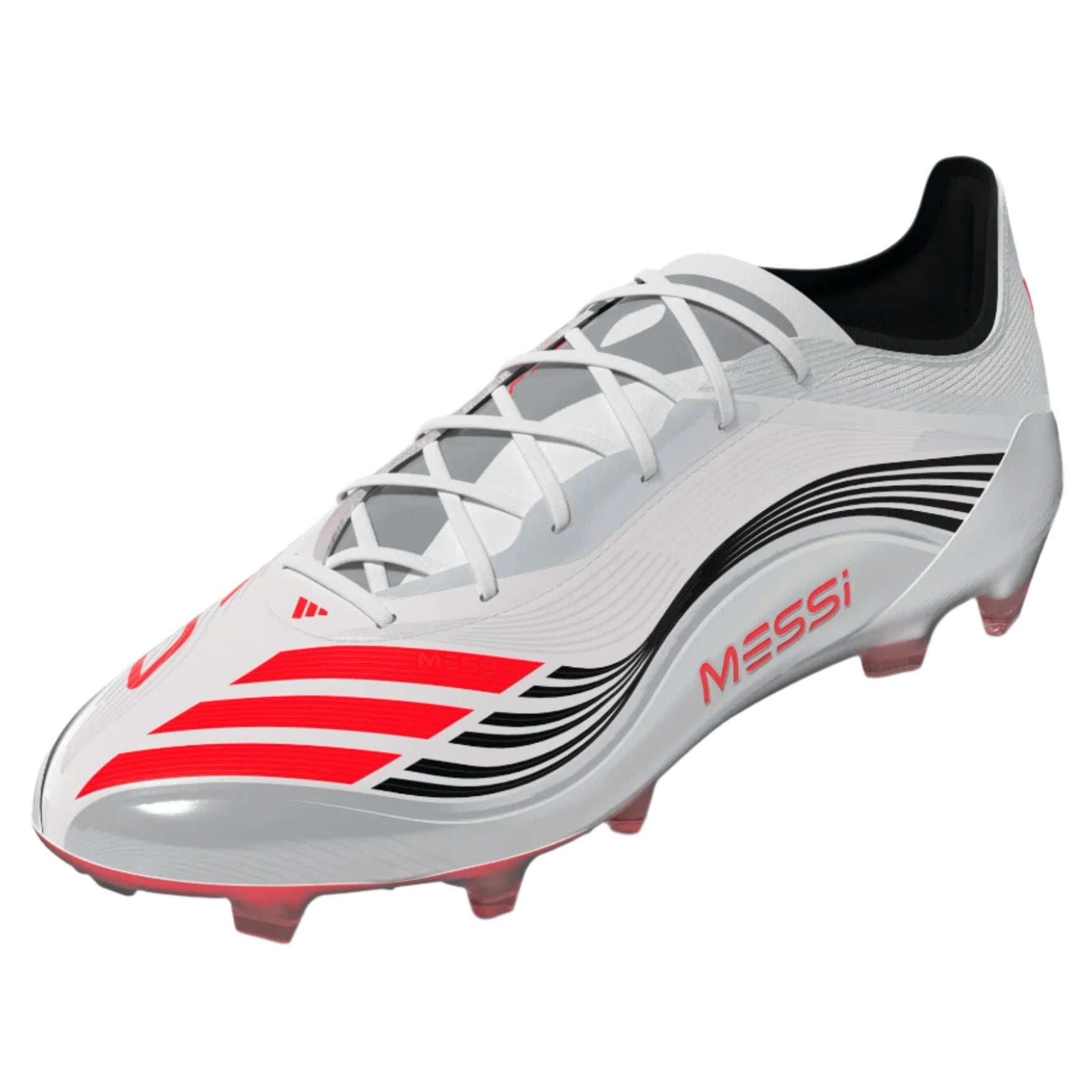 Messi adidas F50 Elite FG Football Boots White Lucid Red Silver Metallic