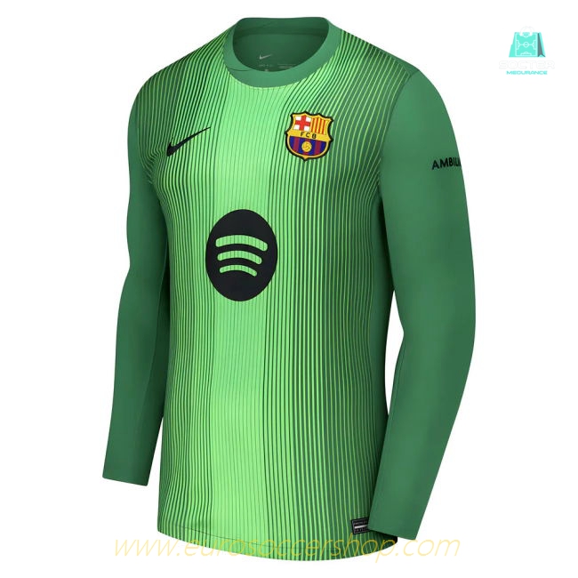 2025-2026 Barcelona Home Goalkeeper Shirt (Green) (Your Name)
