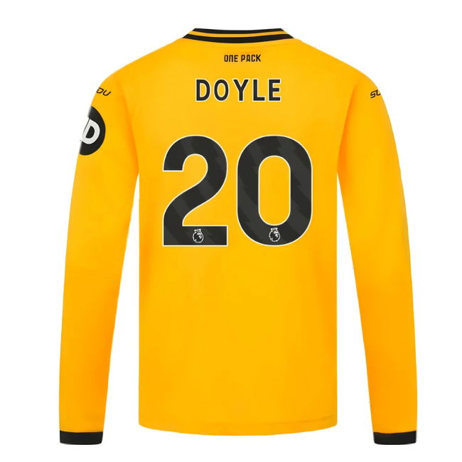 Wolves Wolves Long Sleeve Home Shirt Kids Doyle #20 Ultra Comfort ...
