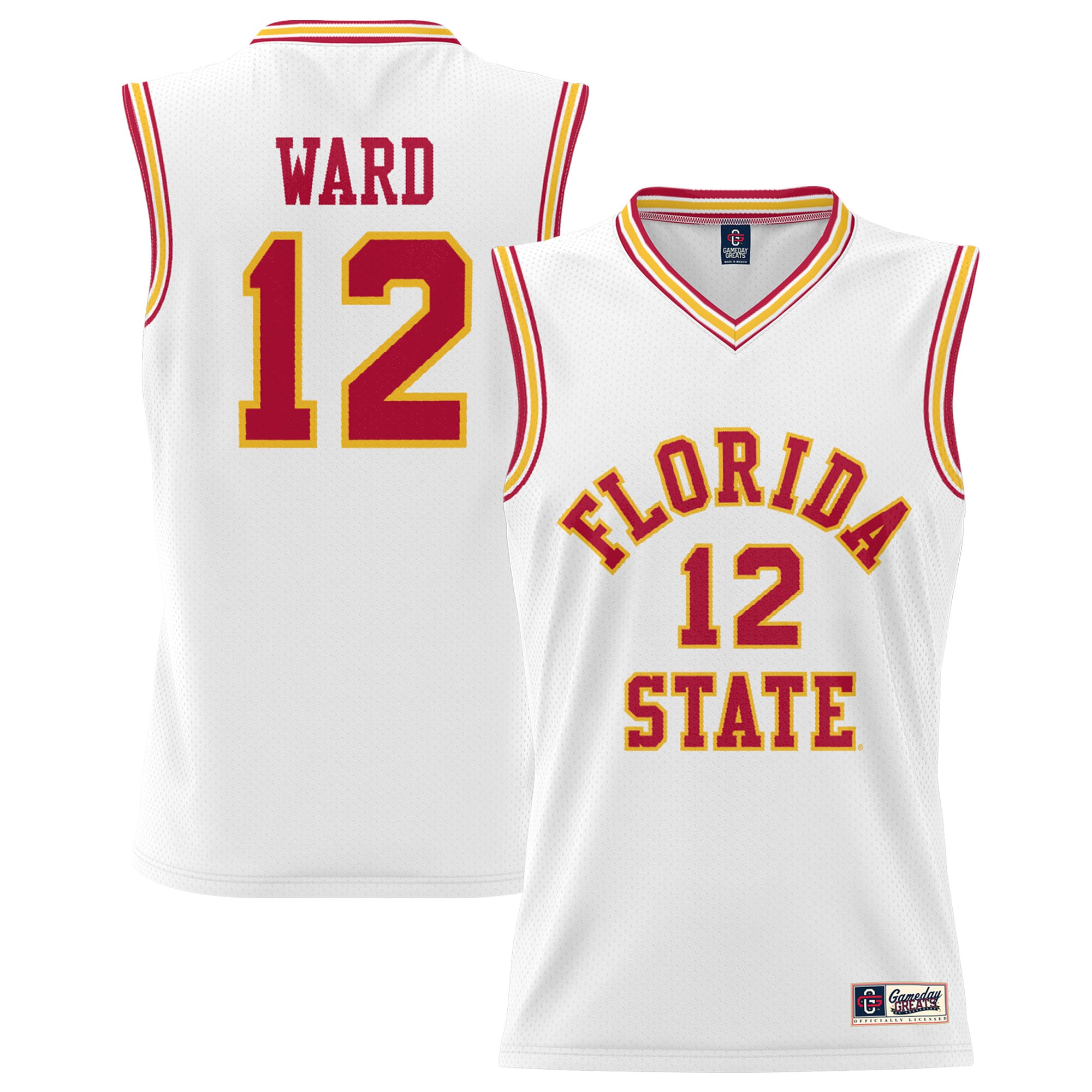[NJP] Women's Charlie Ward Florida State Seminoles GameDay Greats Lightweight Basketball Jersey - White
