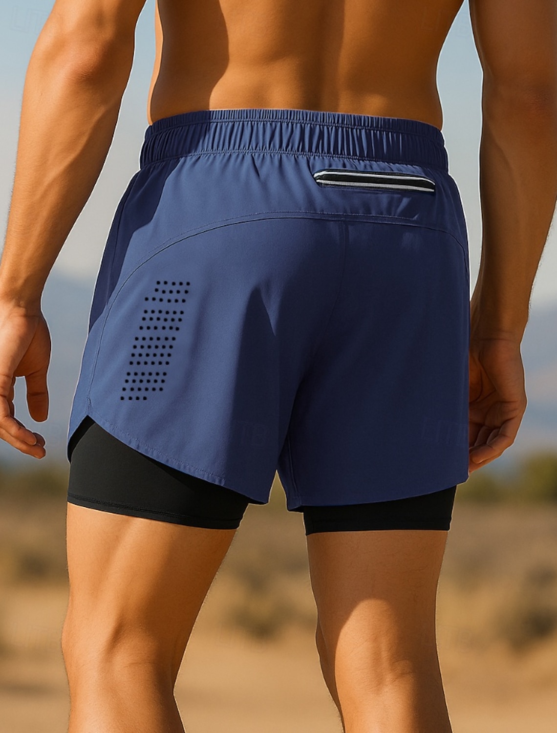 Men's Shorts with Tights Patchwork Casual Outdoor Sports & Summer