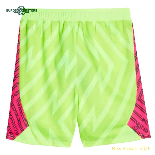 2023-2024 Man City Goalkeeper Shorts (Yellow) - Kids