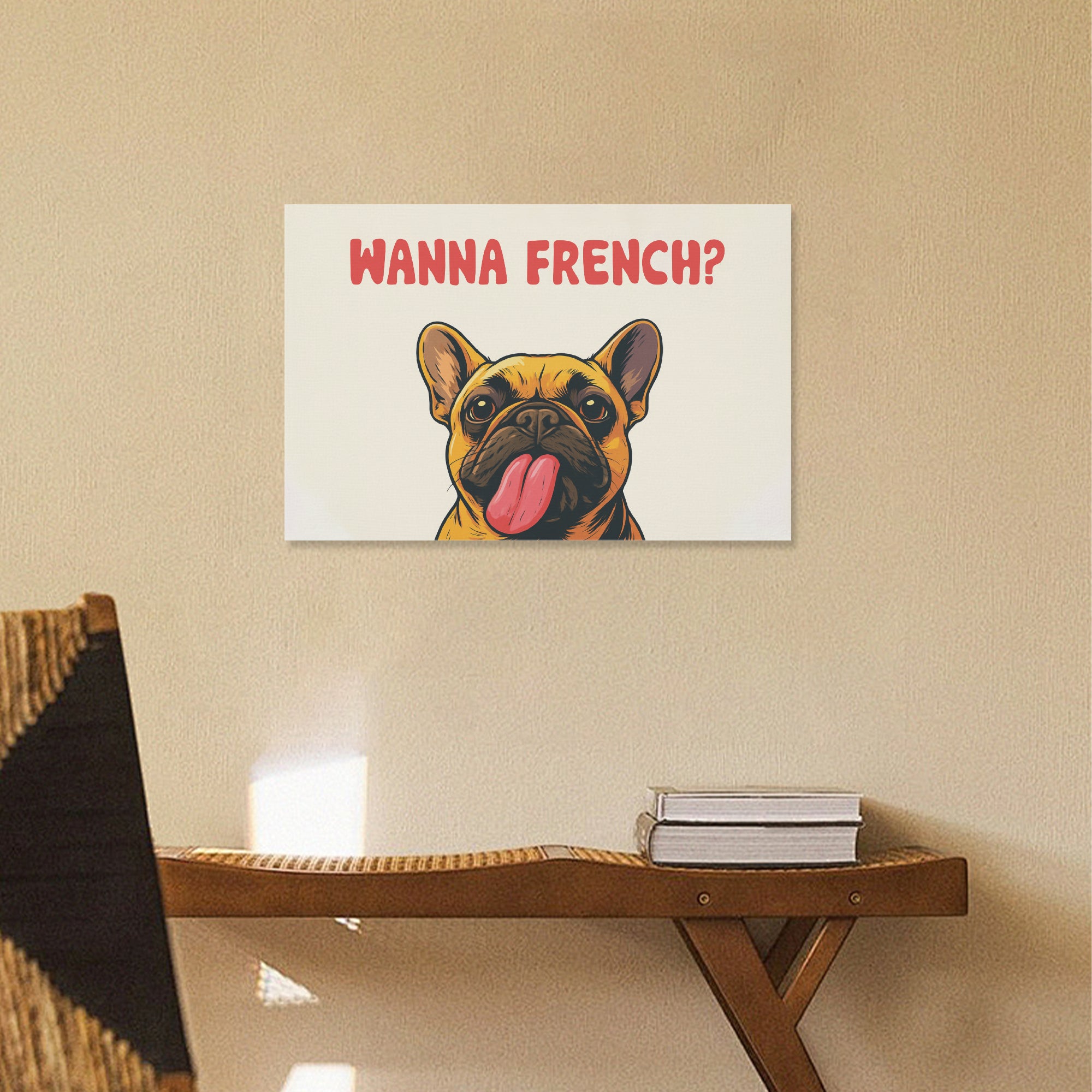 Phyllis - Durable Adorable Frenchie Canvas Wall Art Pet Owner Apparel