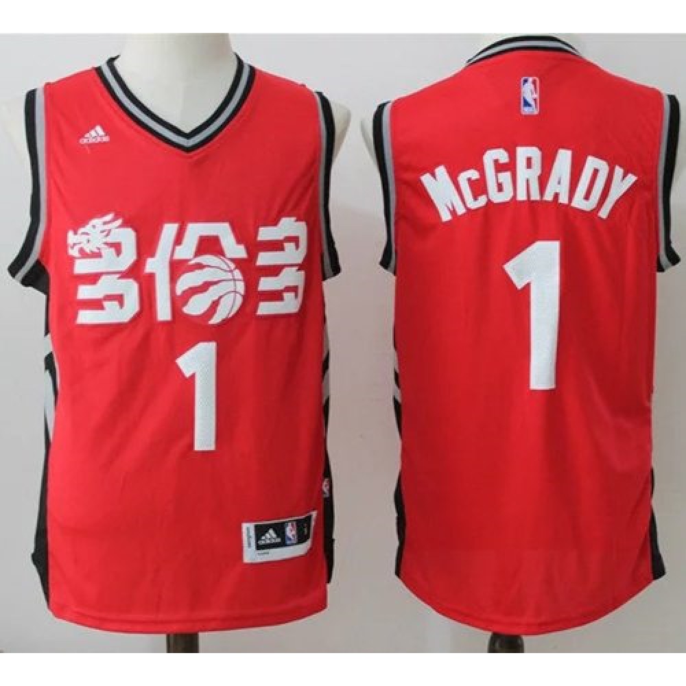 Collector's Item Contemporary Men's Raptors #1 Tracy Red Basketball Jersey