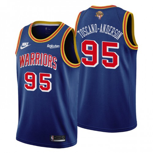 Golden State Golden State Warriors #95 Juan Toscano-Anderson Womens Nike Releases Classic Edition 2022 NBA Finals 75th Anniversary Jersey Blue Womens