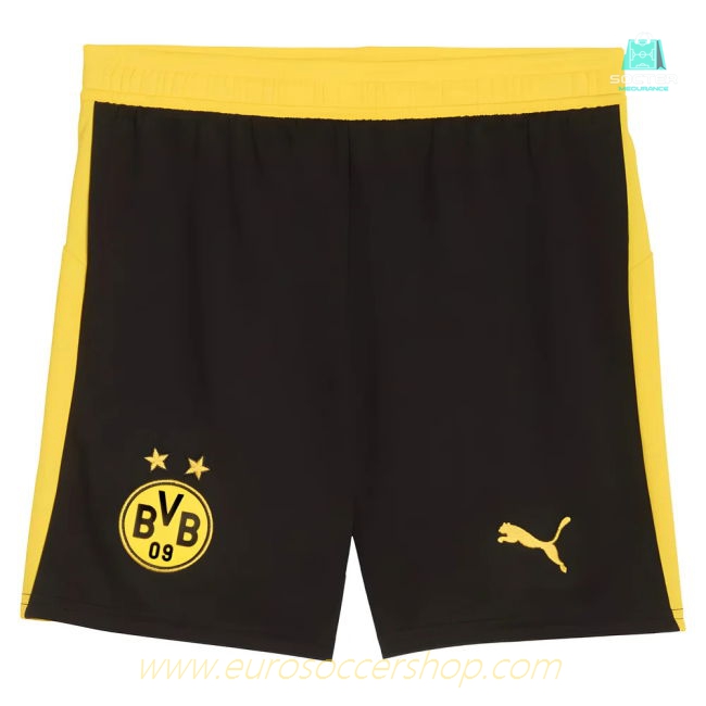 2025-2026 Borussia Dortmund Home Shorts (Black) - Kids