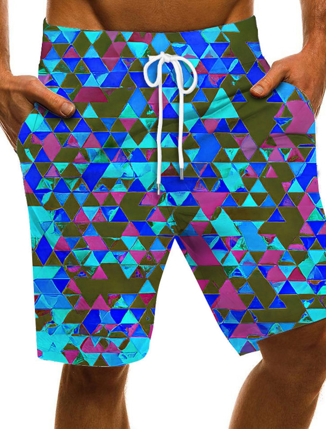 Men's Board Shorts Swim Shorts Swim Trunks Printed Drawstring with Pockets Quick Dry Board Shorts Bathing Suit Surfing Beach Water Sports Summer