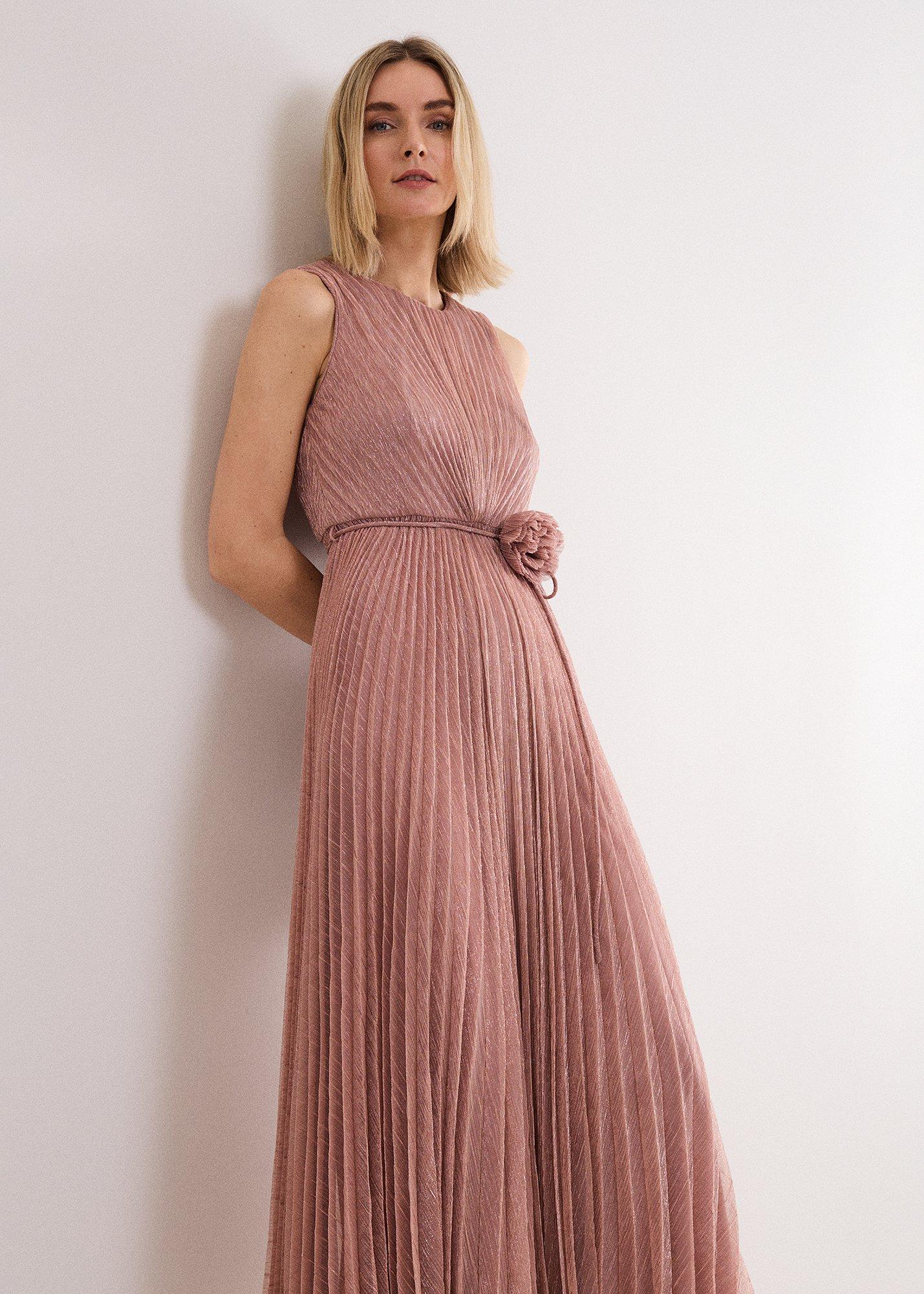 Petite Simara Plisse Maxi Dress