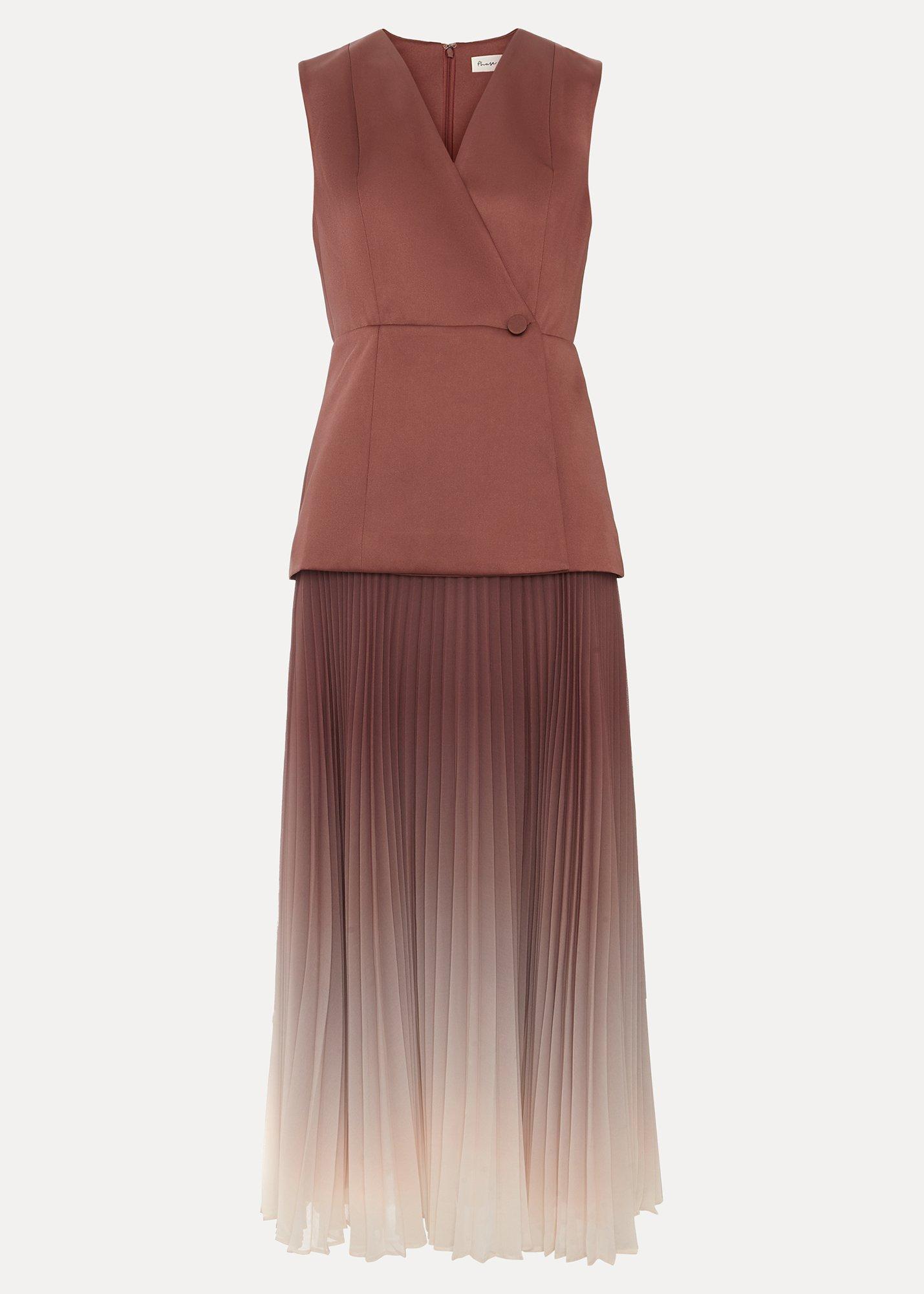 Solana Brown Ombre Tux Midaxi Dress