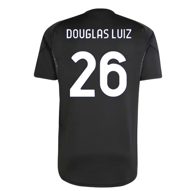 2025-2026 Juventus Training Shirt (Black) (Douglas Luiz 26)