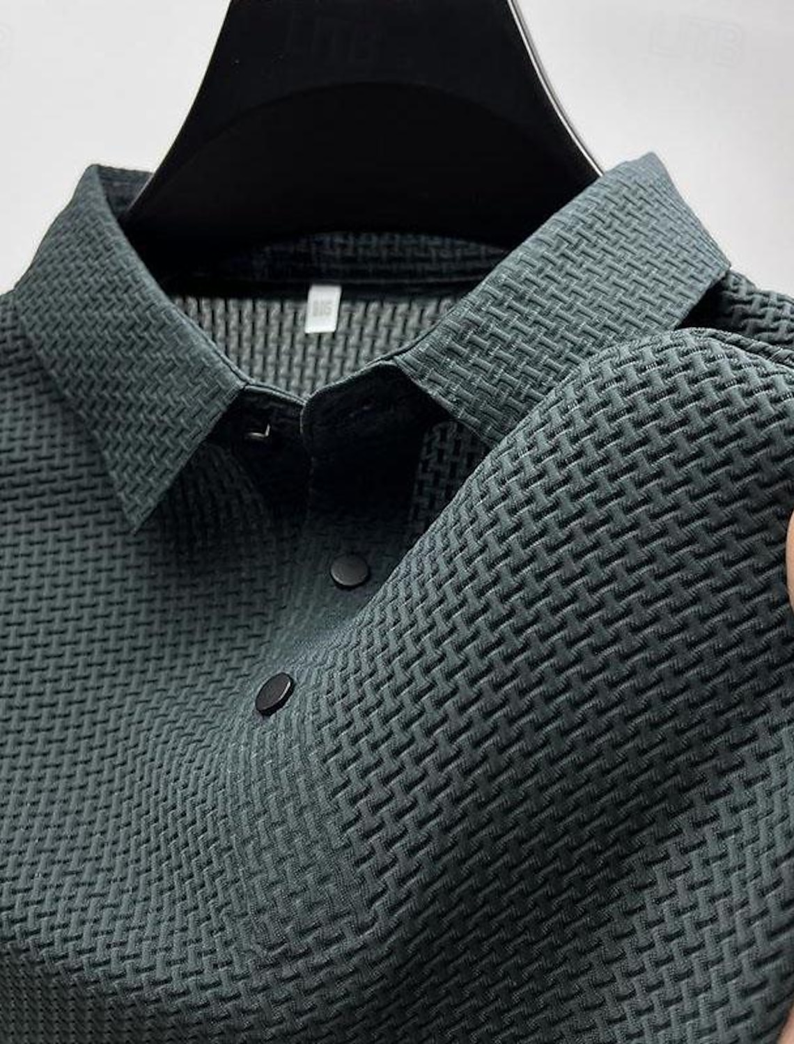 Men's Textured Golf Polos Shirts Casual Holiday Classic Short Sleeve