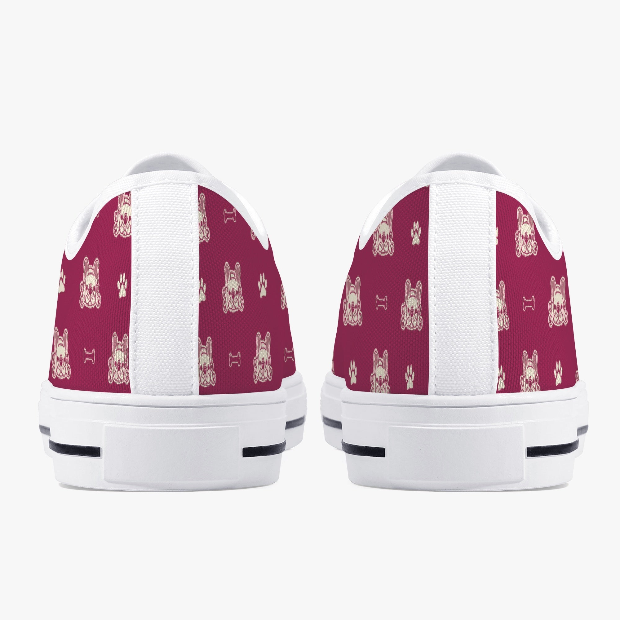 French Bulldog Sophie Classic Low Top Canvas Shoes Protective Paw Gear