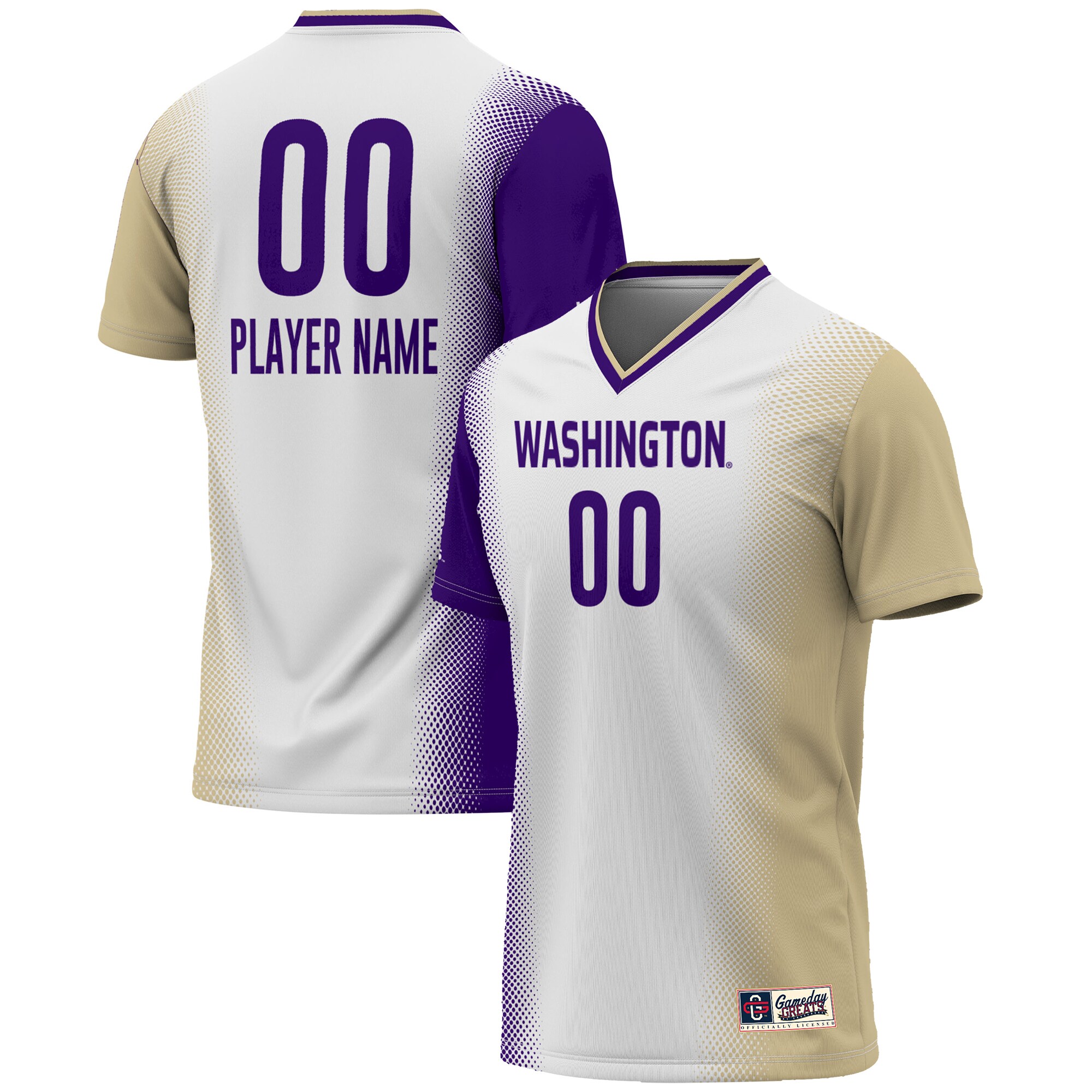 [LK] Washington Huskies GameDay Greats Unisex NIL Pick-A-Player Lightweight Women's Soccer Jersey - White