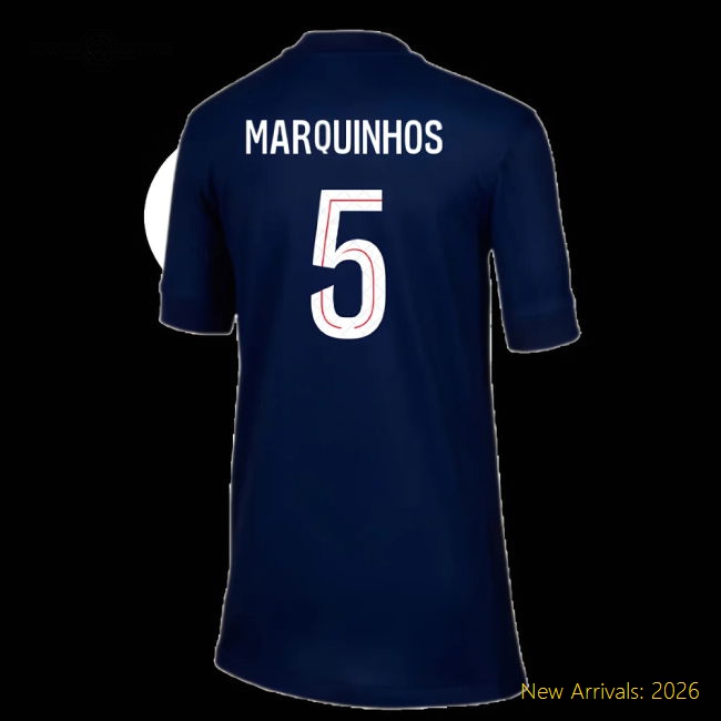 Kid-approved Kids Football Team Marquinhos Jersey 2025-2026 Stretchy