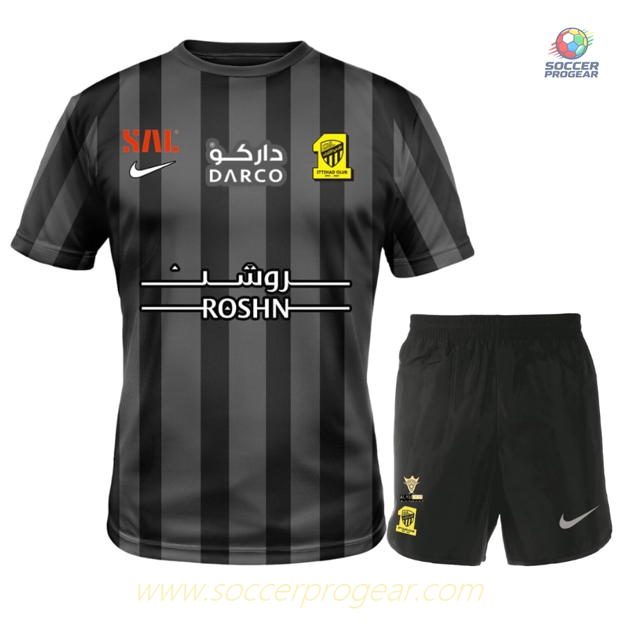 Al-Ittihad 2022 2023 Away Youth Football Kit Soccer Football Shirt