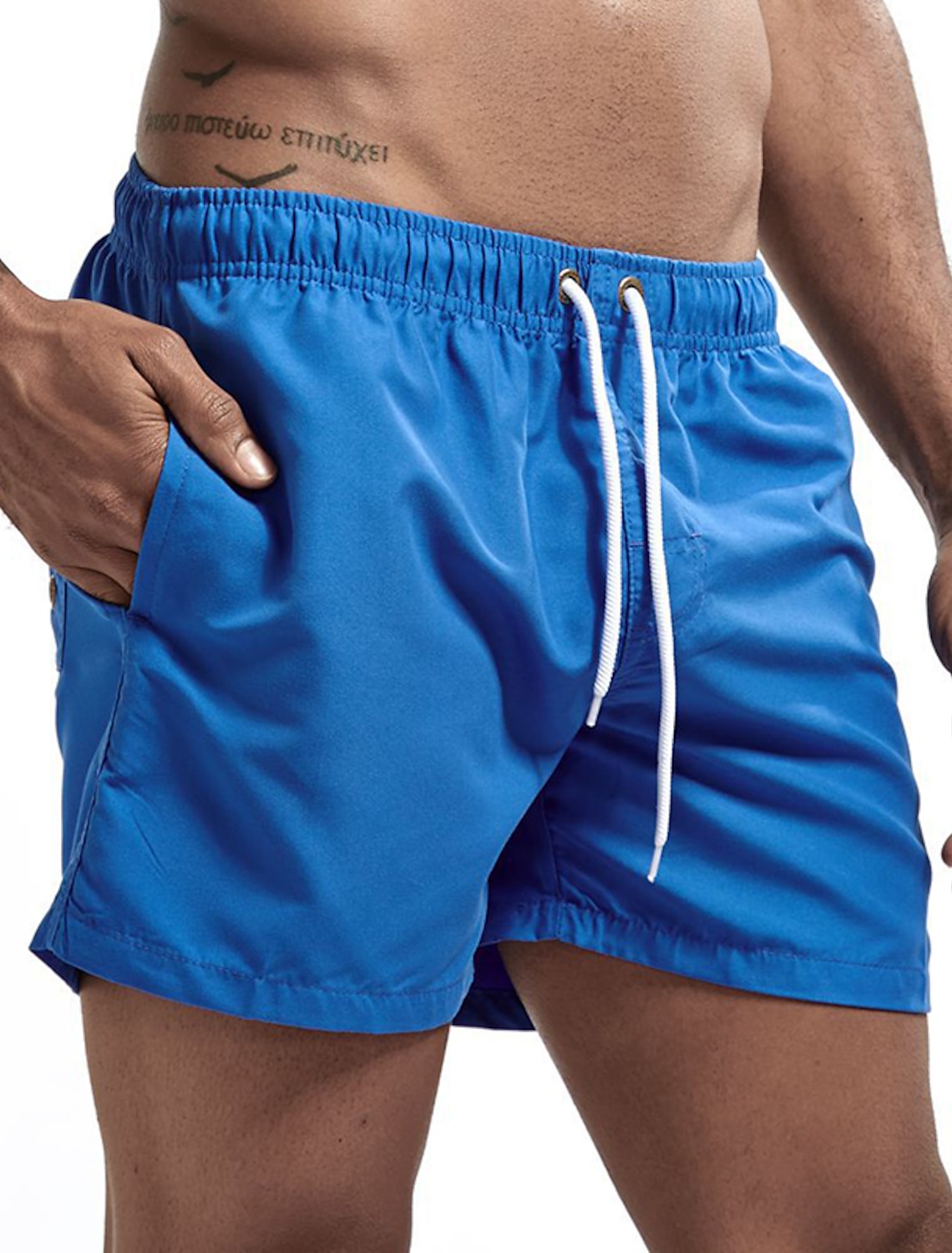 Men's Board Shorts Swim Shorts Swim Trunks Drawstring with Mesh lining Elastic Waist Coconut Tree Comfort Quick Dry Short Holiday Beach Weekend Fashion Casual Black White Micro-elastic