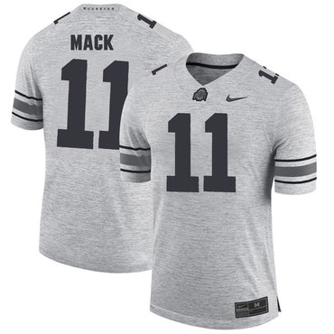 Men's OSU Buckeyes Austin Mack #11 game jersey Gray 2024 comfortable