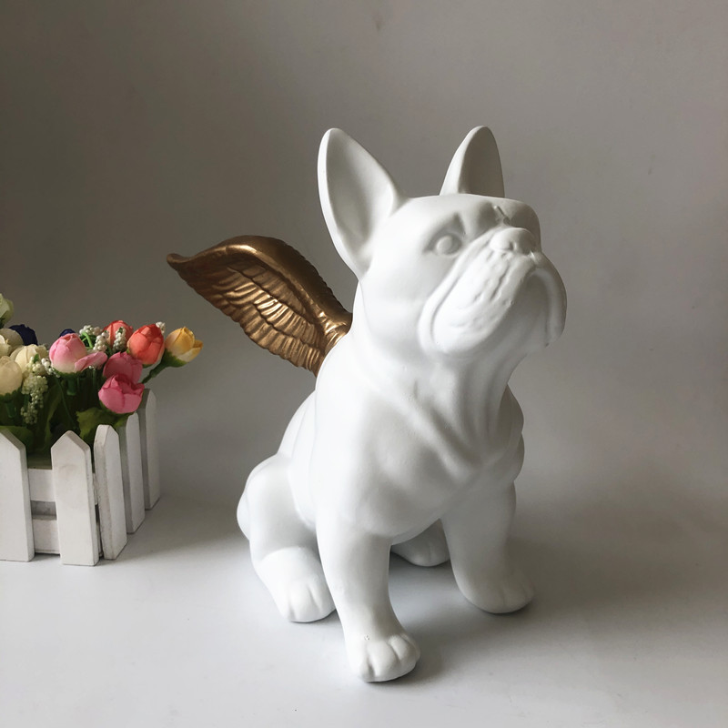 CanineGlo Adorable French Bulldog Statue Angel