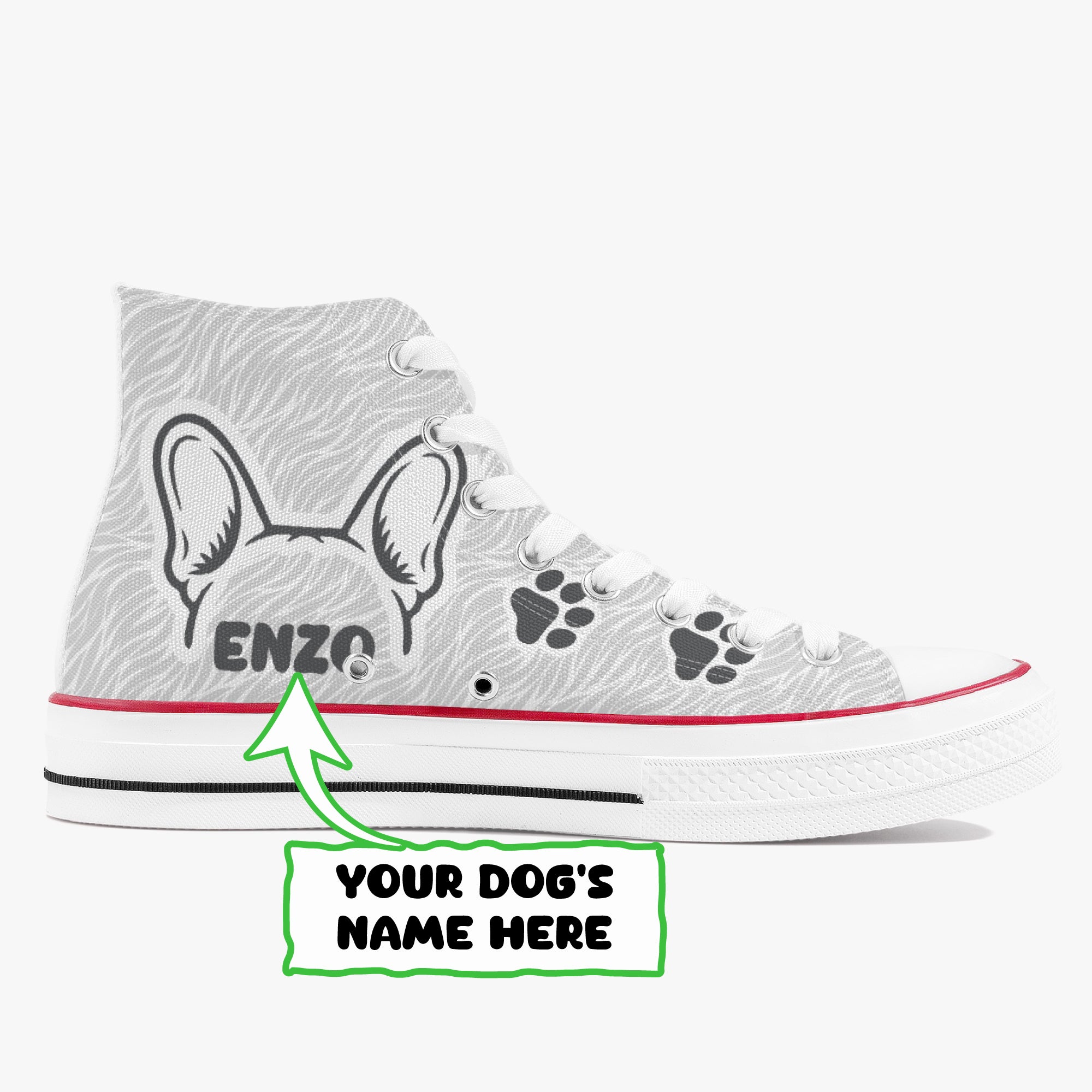 Moose - Personalized High-Top Canvas Shoes