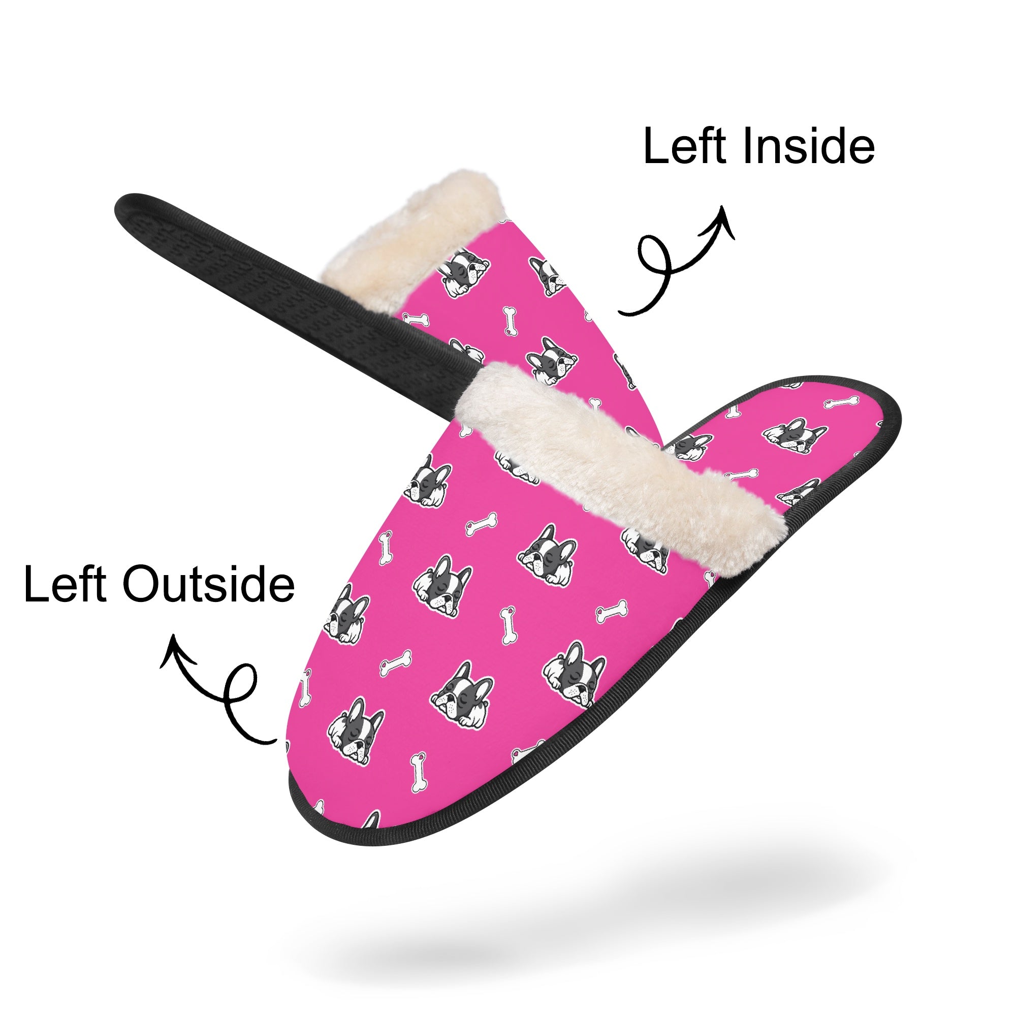 French Bulldog Squishy Cozy Winter Slippers Protective Paw Gear