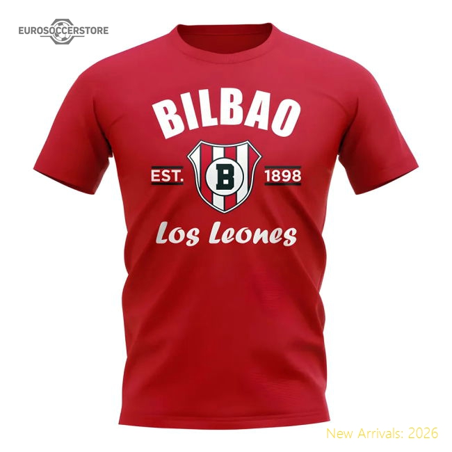 Genuine Athletic Bilbao Established Football T-Shirt (Red)