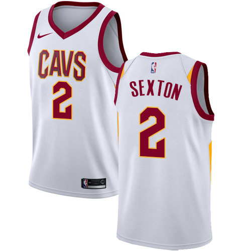 Elite CLE #2 Collin Sexton 2024 Icon NBA Swingman Jersey White -