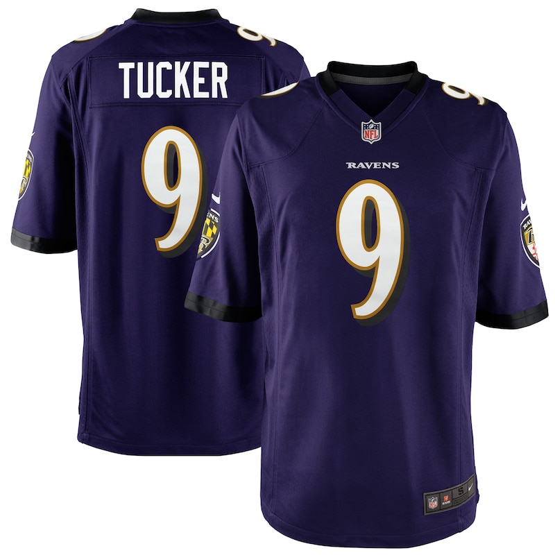 None Justin Tucker BAL Ravens Retro Official Jersey Football Apparel