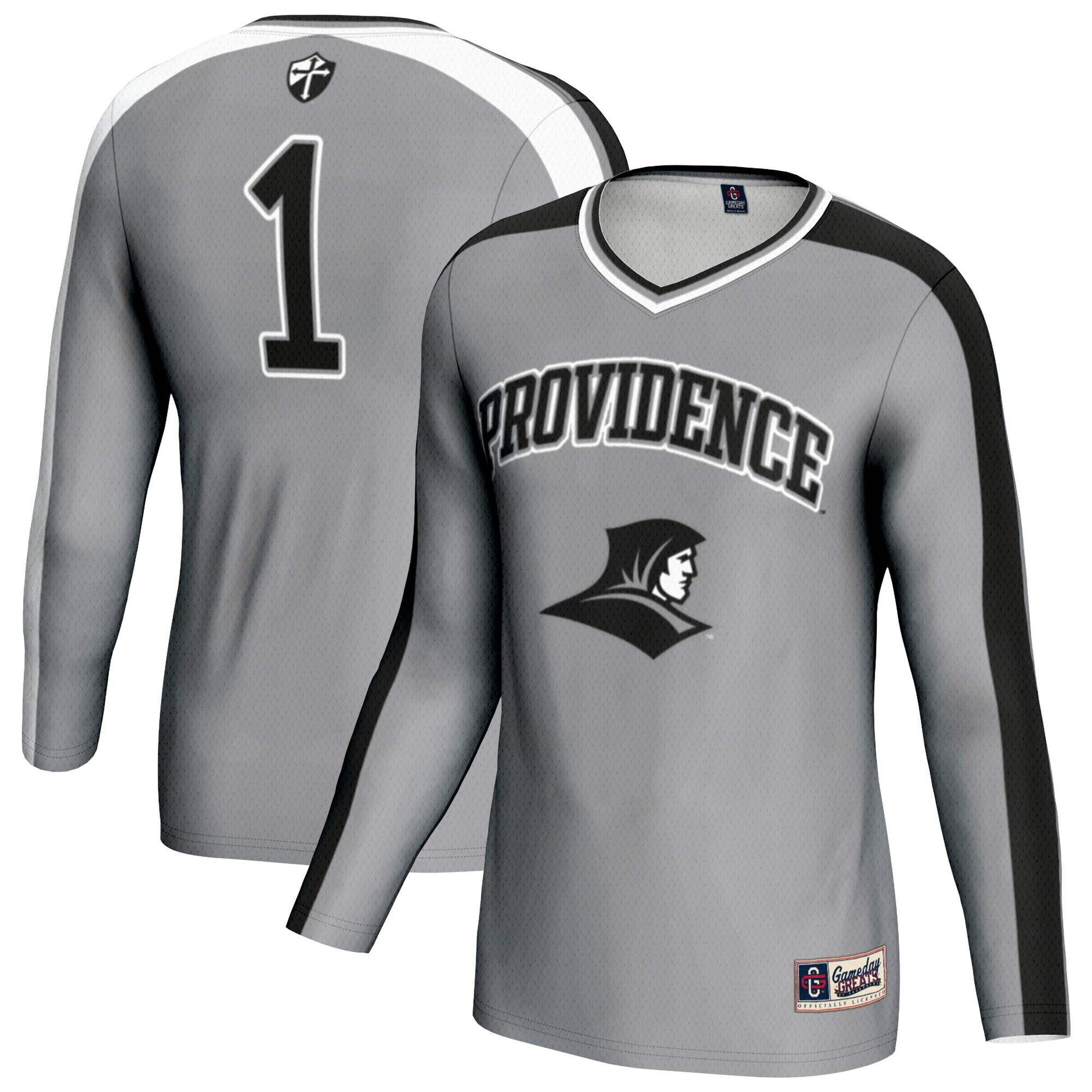 [NJP] Providence Friars GameDay Greats Youth #1 Lightweight Volleyball Fashion Jersey - Silver