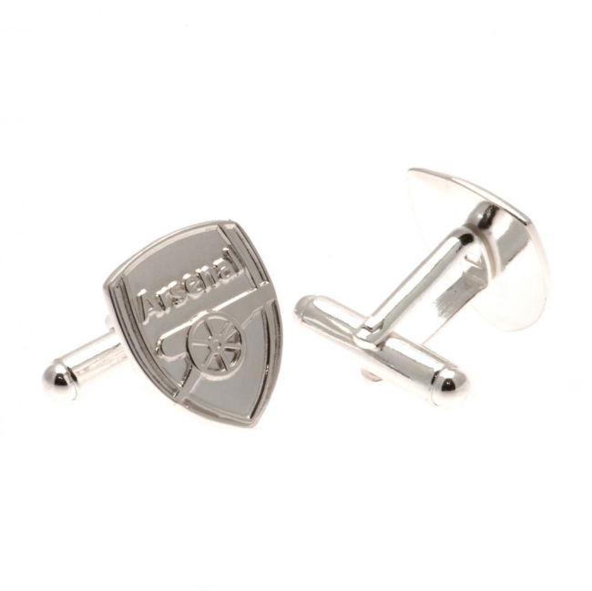 Arsenal FC Sterling Silver Crest Cufflinks - authentic style
