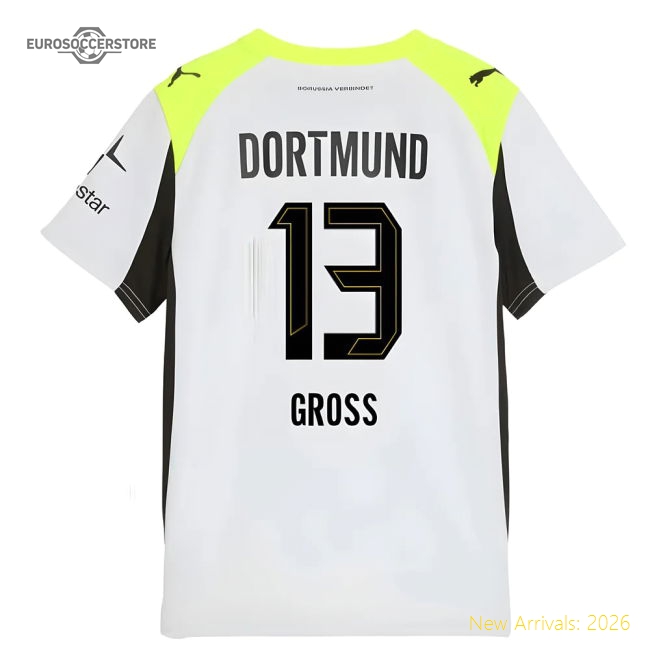 Best-Selling 2025-2026 Borussia Dortmund Away Shirt (Kids) (Gross 13)