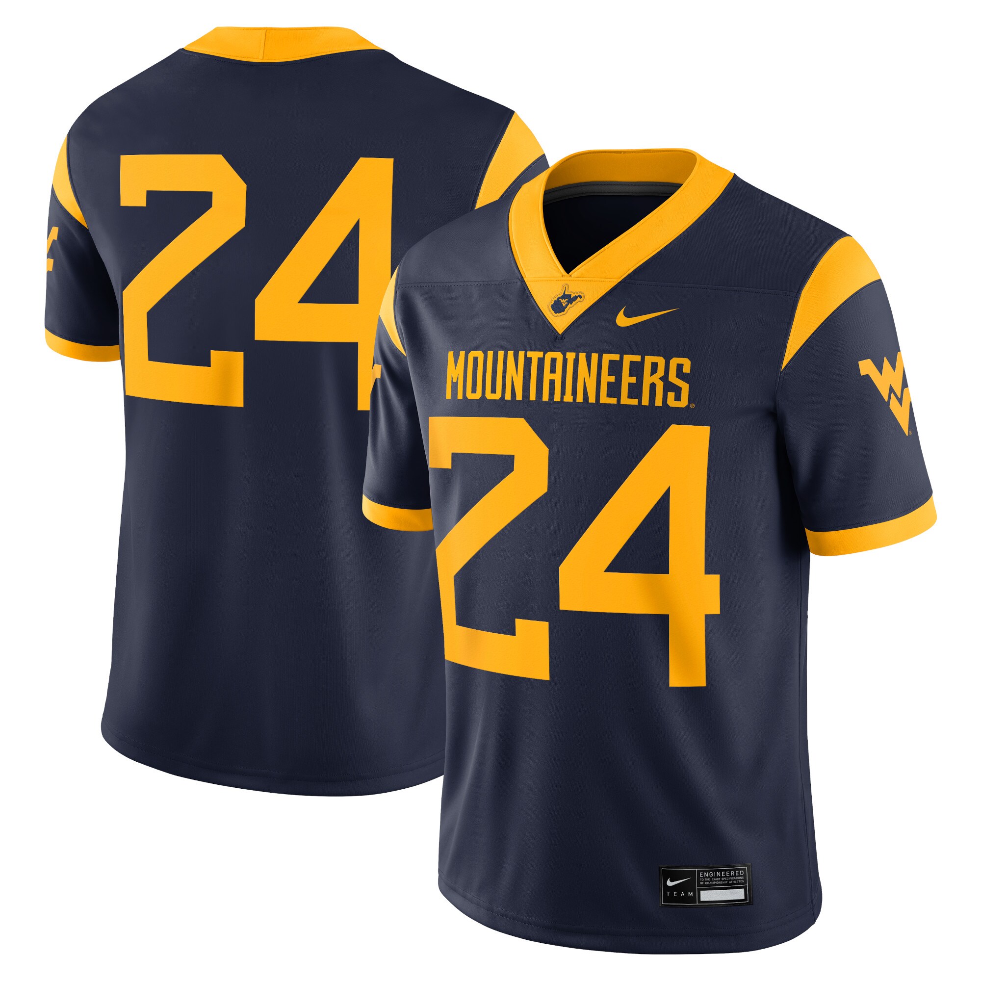 [DDG] West Virginia Mountaineers Game Jersey - Navy