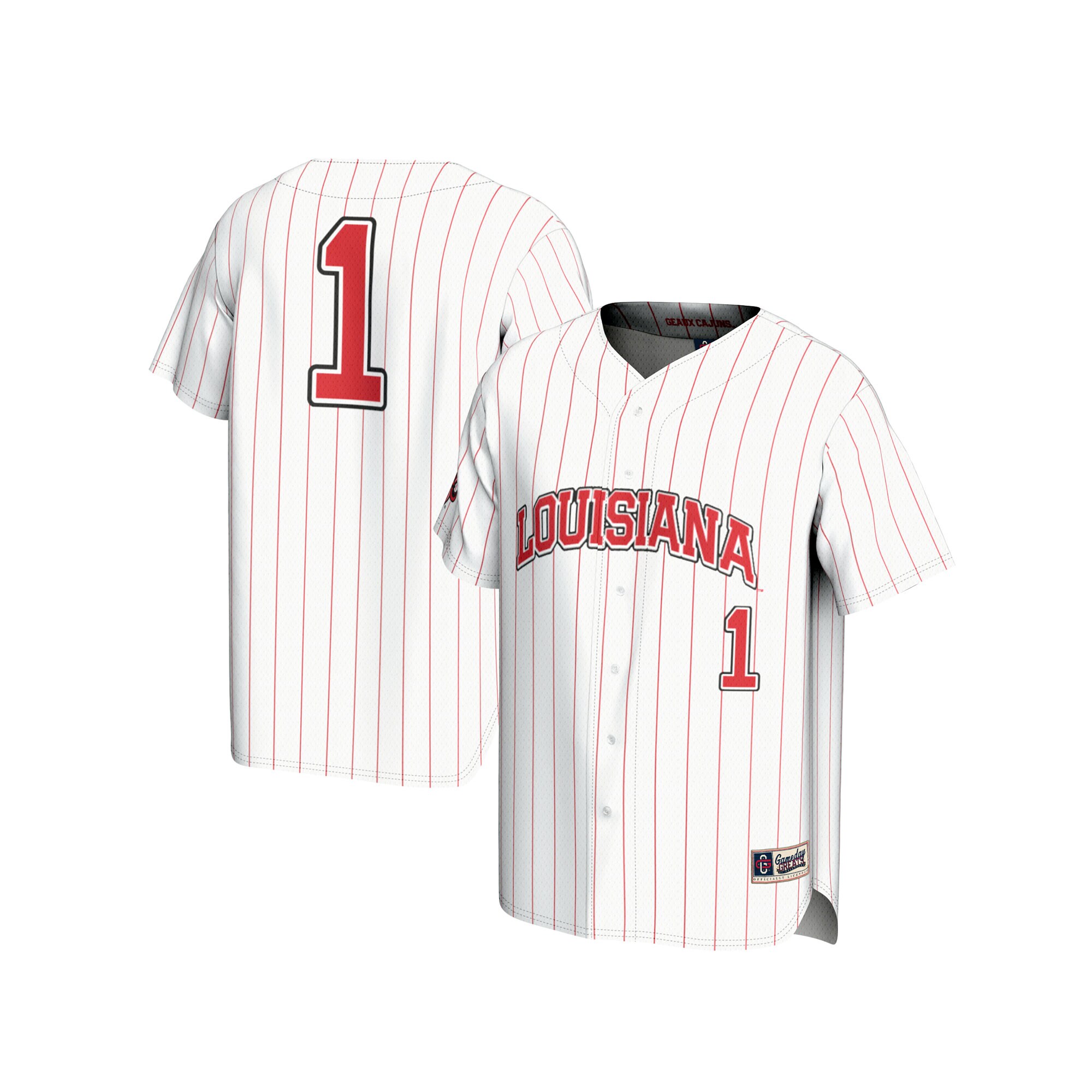 [NJP] Louisiana Ragin' Cajuns GameDay Greats Unisex Lightweight Baseball Fashion Jersey - White