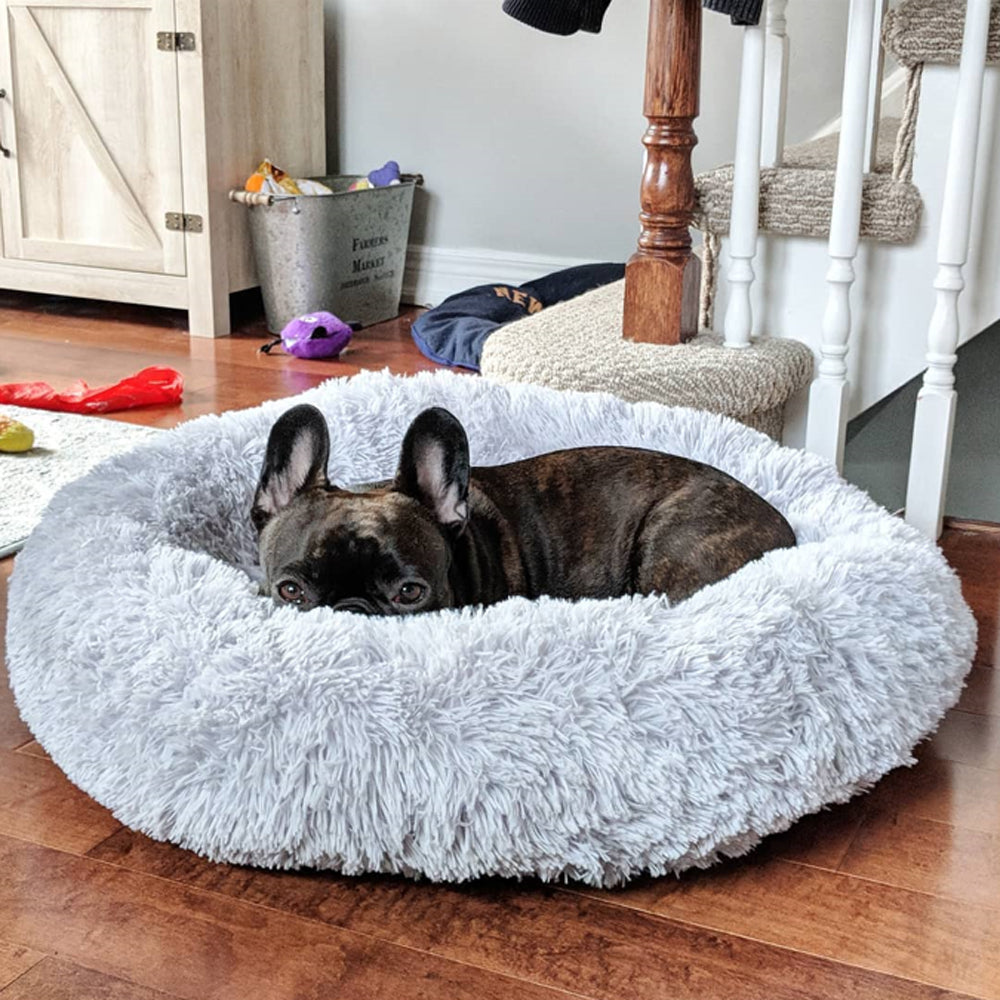 Soft Donutly™: Anti-anxiety French Bulldog Bed for Bulldog Owners