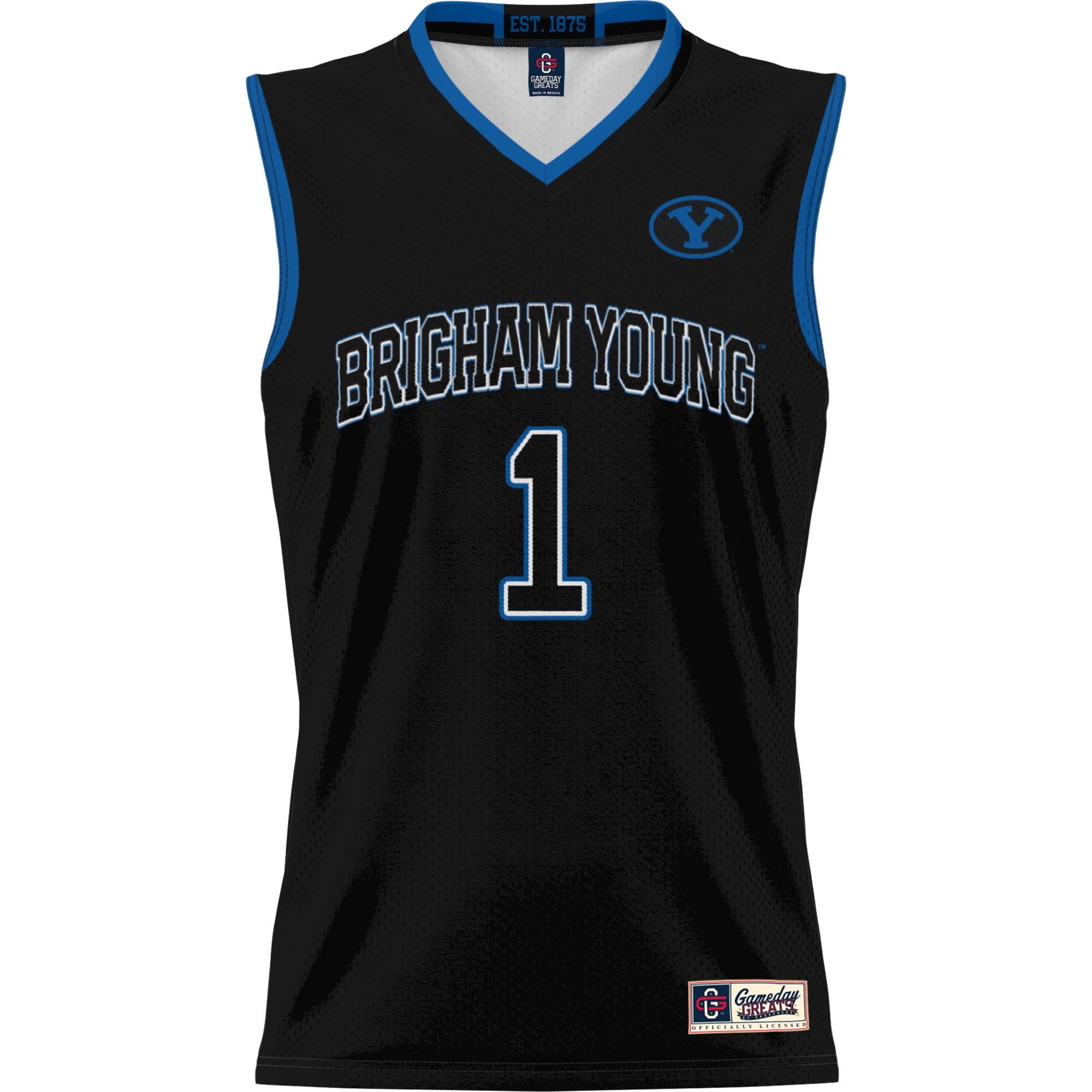 [DDG] BYU Cougars GameDay Greats Lightweight Basketball Jersey - Black