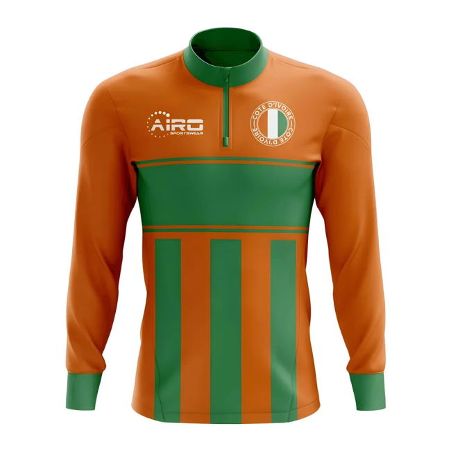 Kit Cote D'Ivoire Concept Football Half Zip Midlayer Top