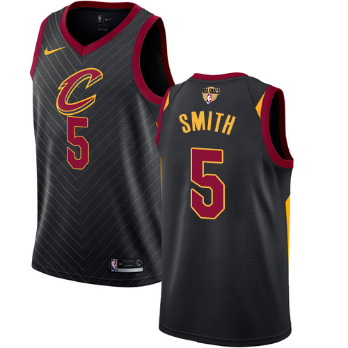 Nike Cleveland Cavaliers #5 J.R. Smith Black The Finals Patch NBA Swingman Statement Edition Jersey Mens