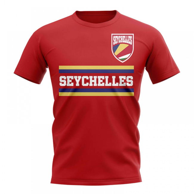 Premium-Quality Seychelles Core Football Country T-Shirt (Red)