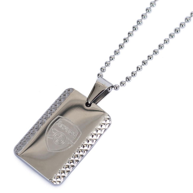 Arsenal FC Patterned Dog Tag & Chain - high quality