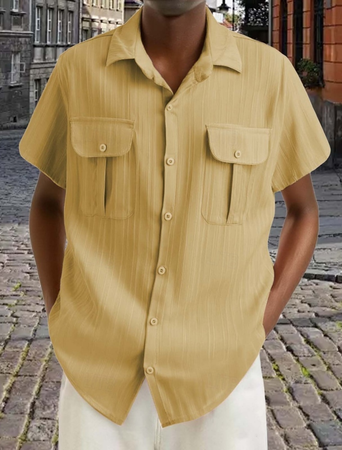 Men's Shirt Texture Work Jacquard Dark Brown Black White Pink Wine