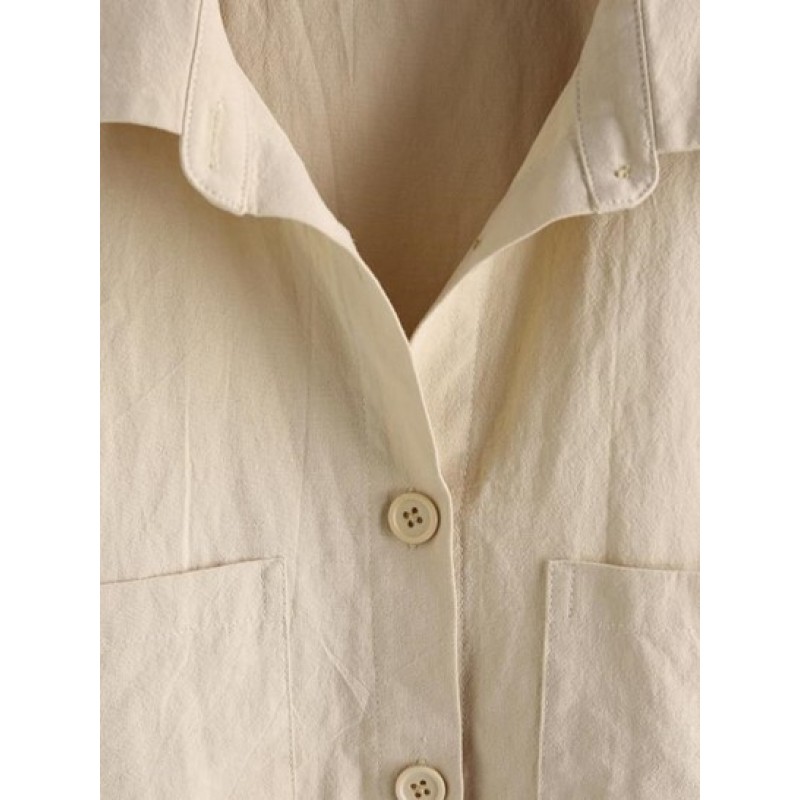 Pocket Sleeveless Crop Shirt GS6931