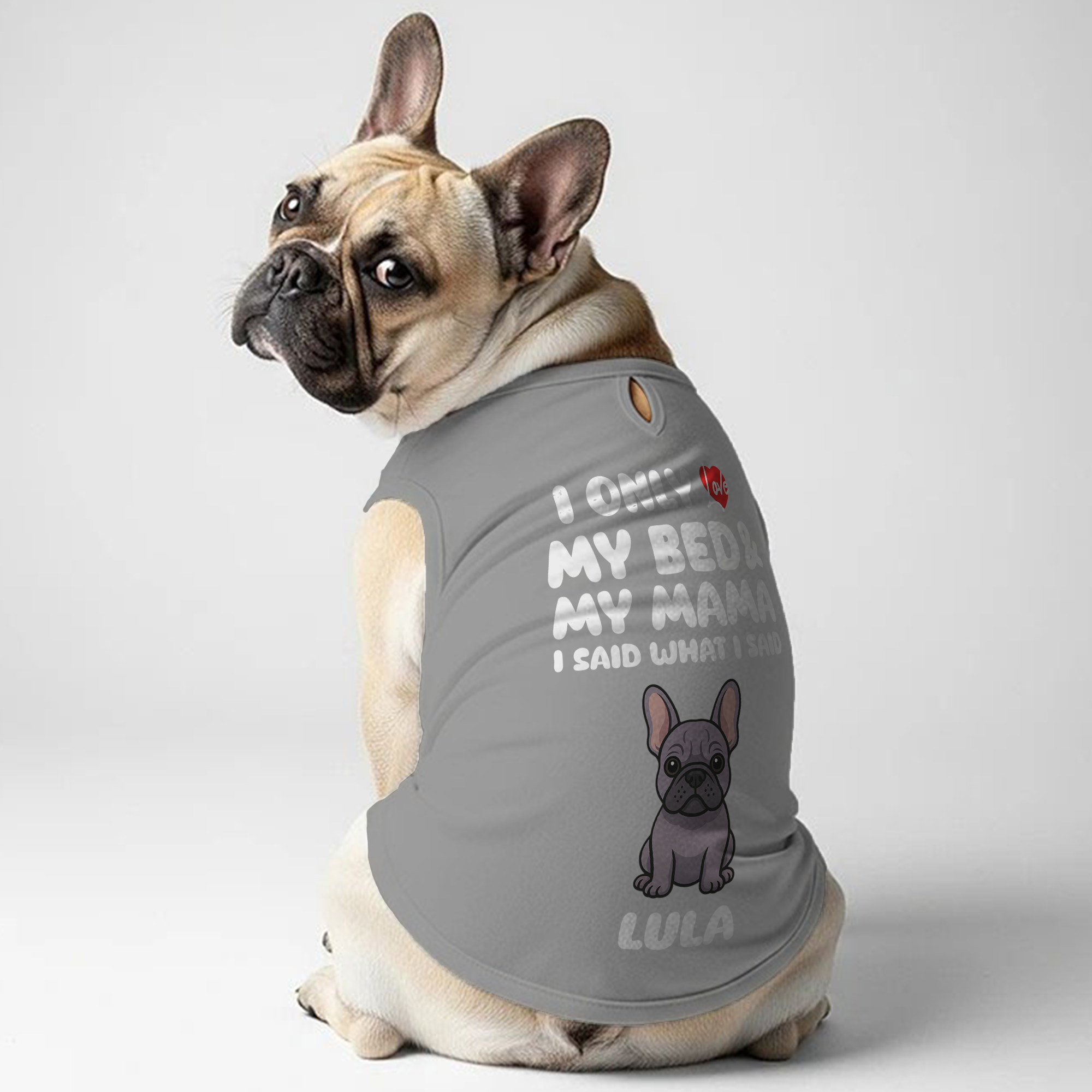 Trendy I Only Love - Personalized Frenchie Shirt | Custom Dog T-shirt...