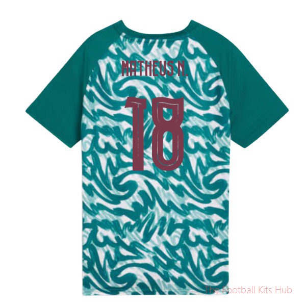 2026-2027 Portugal Warm Up Jersey (Green) - Kids (Matheus N. 18)
