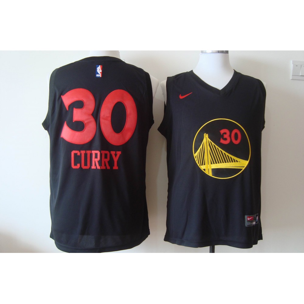 Pro Grade Golden State Warriors Stephen Curry30 Black Jersey