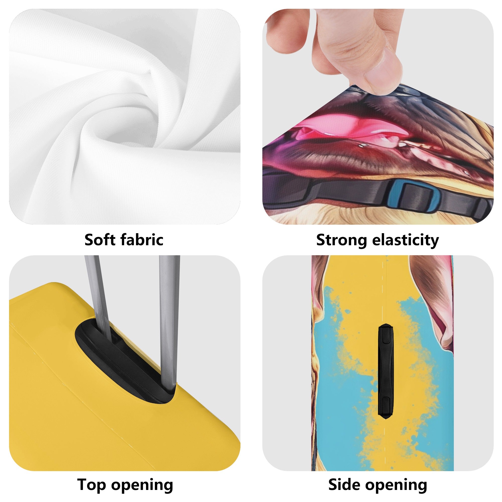 Everyday Custom Luggage Cover With Frenchie Picture for Street Style